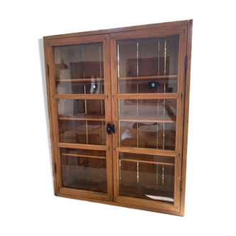 Old rustic wooden display case