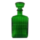 Midcentury Italian Green Glass Caraf/Bottle with Stopper, 1960s.