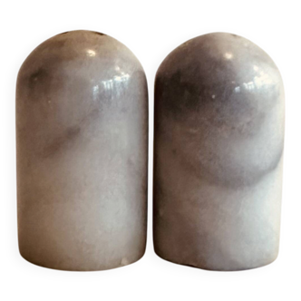 Marble salt and pepper shakers