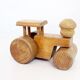 Old wooden toy "Spielgut", vintage tractor