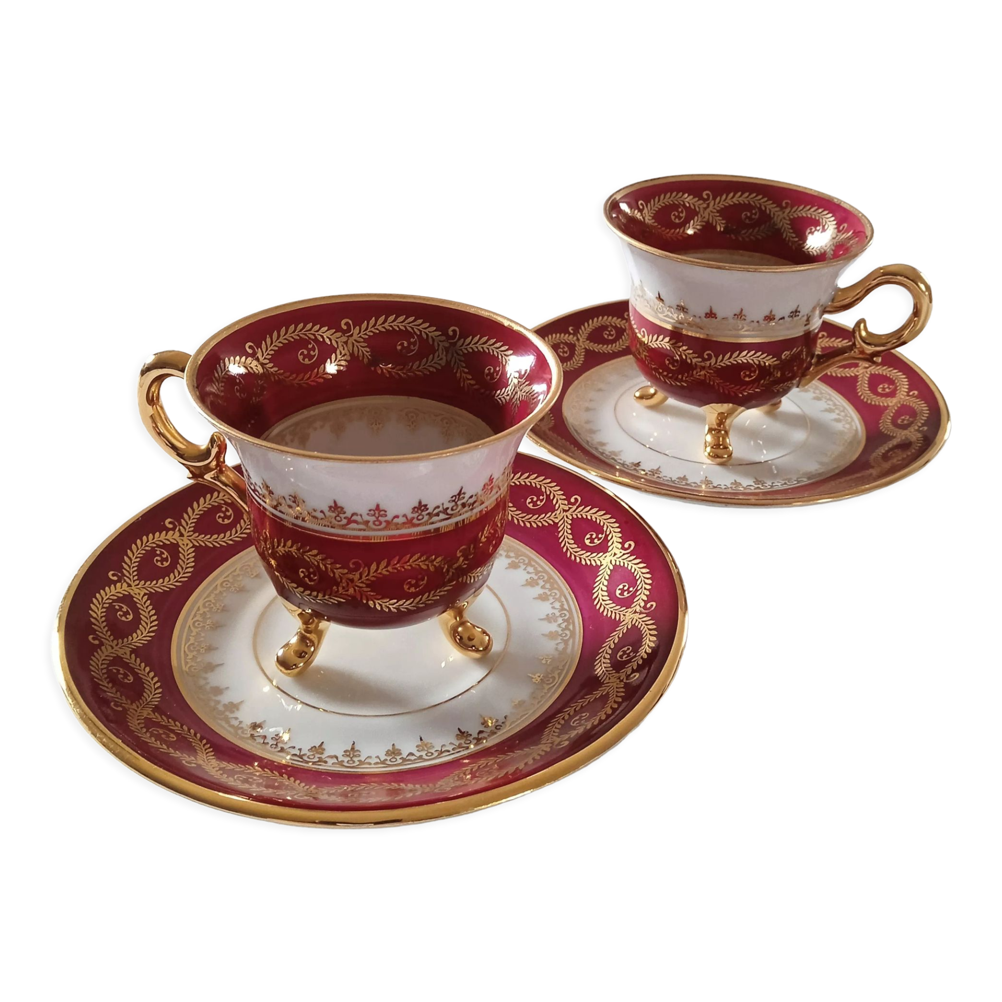 Fine Limoges porcelain mocha cup