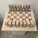 Travertine chess set 1970
