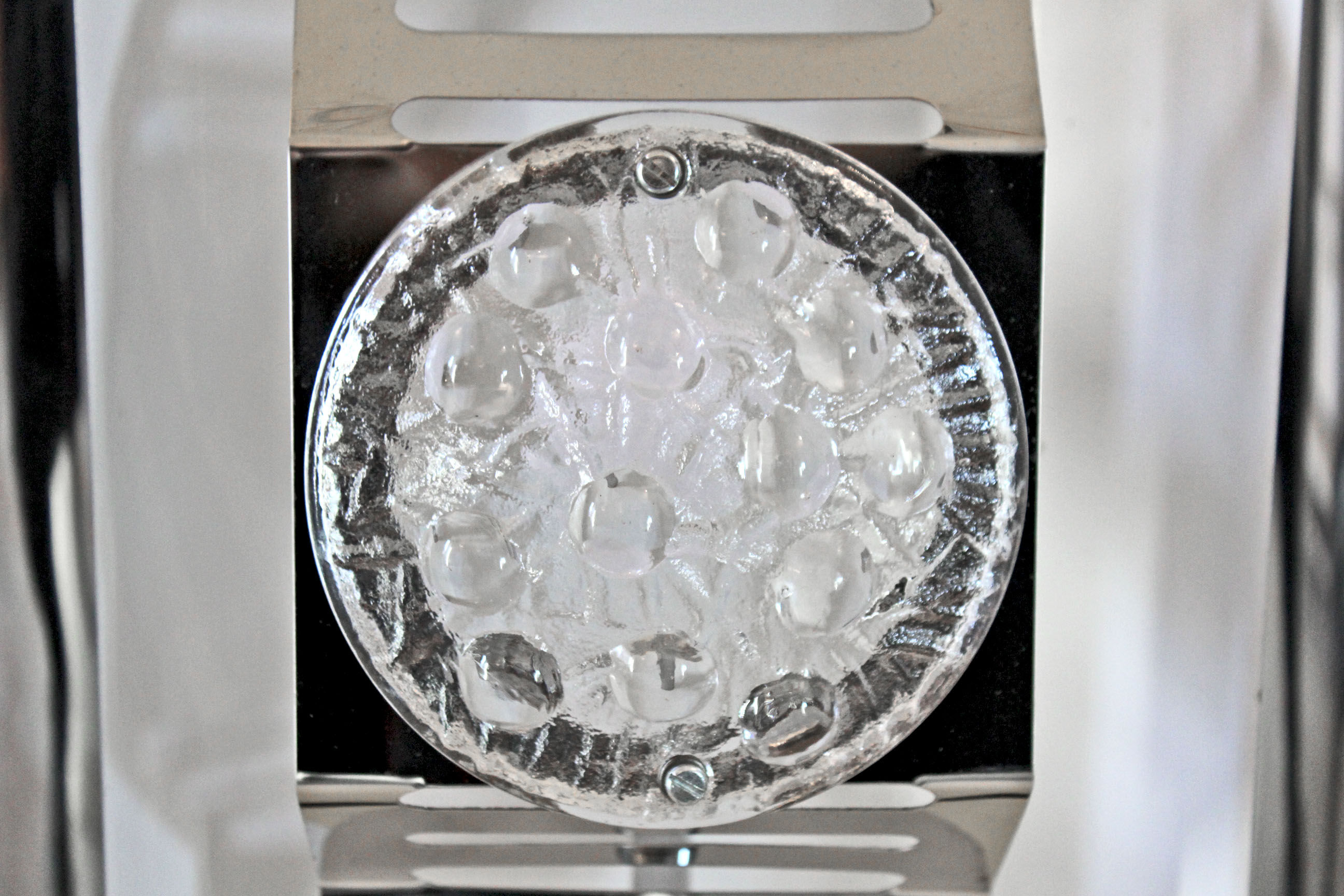 1970s italian vintage chromed chandelier