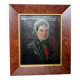 Vintage Older Woman Portrait Oil Painting