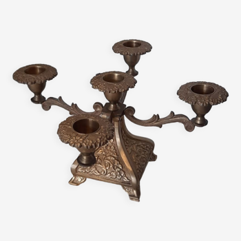 4-spoke candlestick 5 brass candle holders