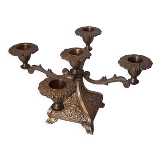 4-spoke candlestick 5 brass candle holders