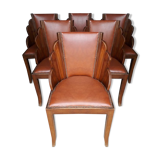 Suite of 6 chairs era art deco 1930