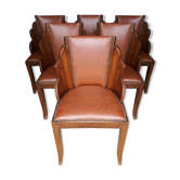 Suite de 6 chaises époque art deco 1930