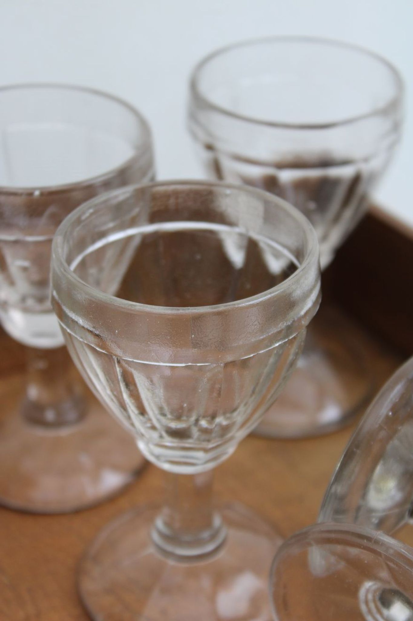 Set of 6 old shot glasses