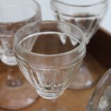 Set of 6 old shot glasses