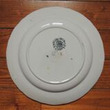 Earthenware plate Vieillard Bordeaux Freshwater fishing