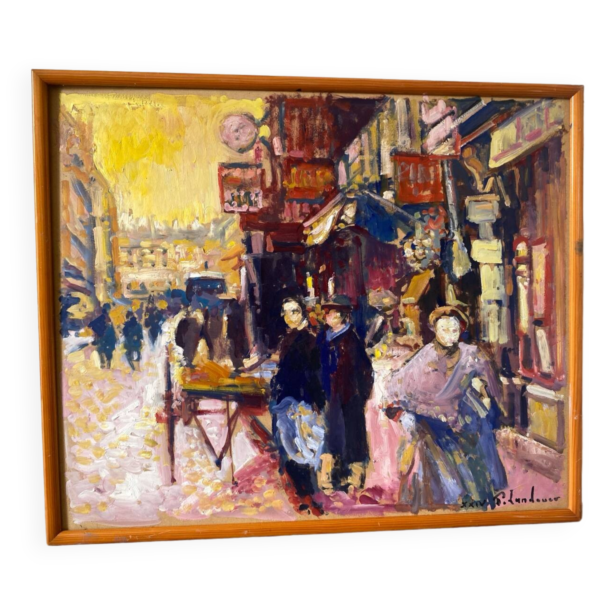 Jour de marché Parisien signé Landauer