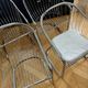 6 chrome metal chairs in the style of Gastonne Ronaldo.