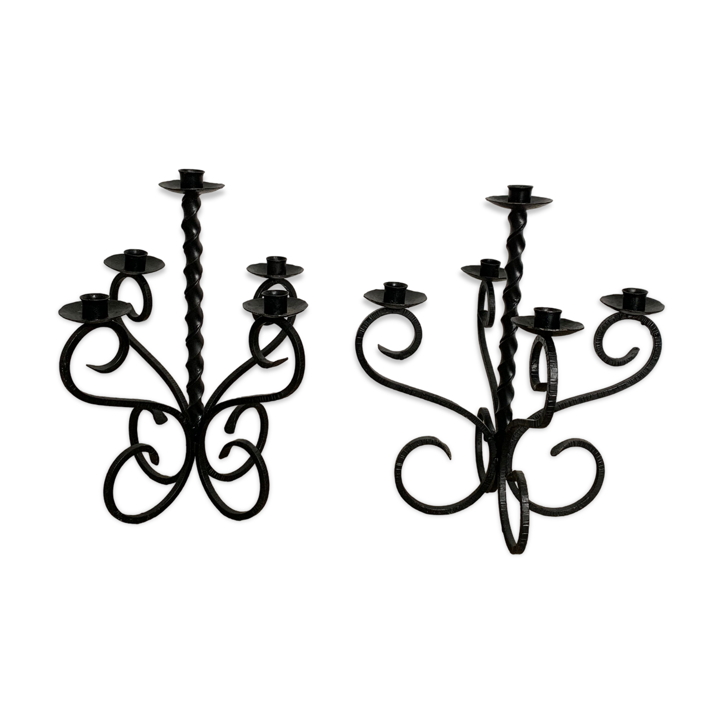 Chandeliers vintage en fer forgé
