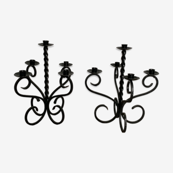Vintage wrought iron chandeliers
