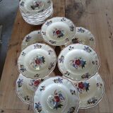 21 old Sarreguemines soup plates