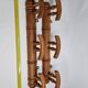 Paire de portemanteaux en bois tourné à l'imitation du bambou, 50 cm