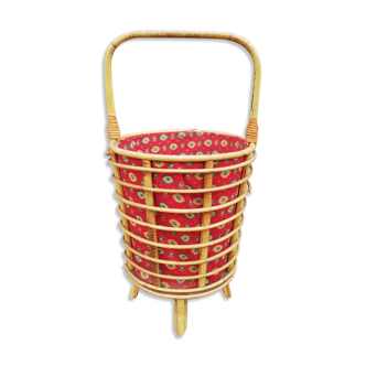 Rattan basket 60s