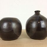 Pair of vases ball Scandinavian style, ceramic
