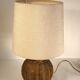 Rattan table lamp and fabric