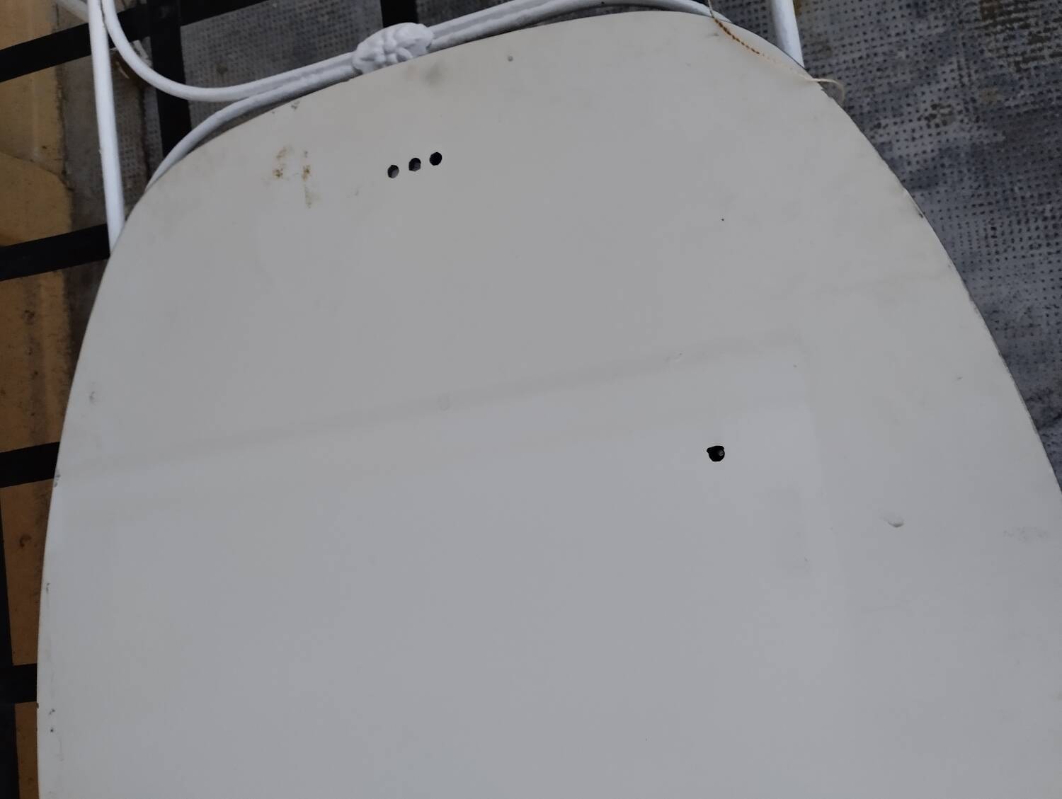 Vintage oval smoked brown mirror