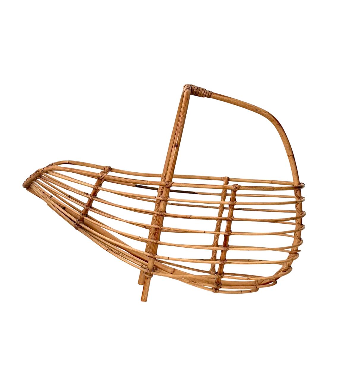 Rattan magazine rack by Franco Albini, 1960