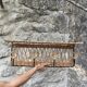 Vintage rattan wall coat rack