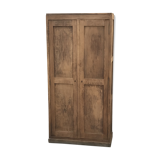 Parisian cabinet with double doors in raw wood