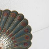 Shell cup in enameled brass