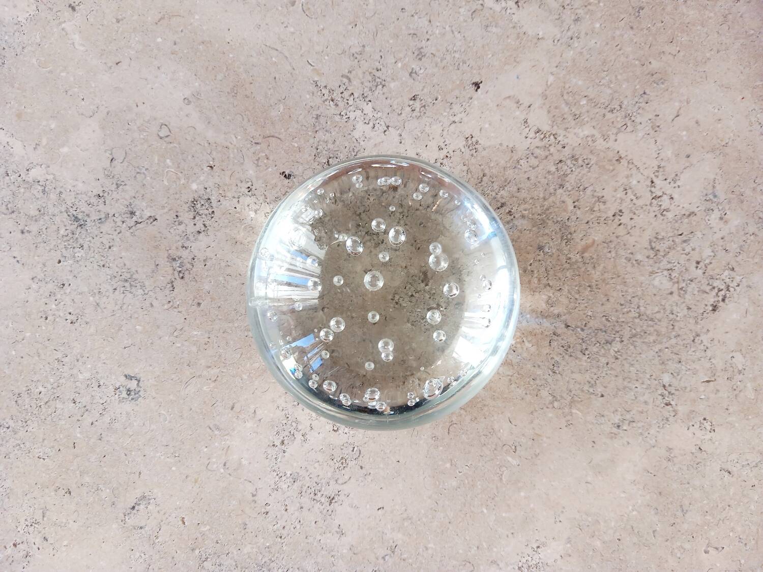 Bubble glass paperweight