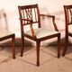 2 chairs and 1 Hepplewhite-style armchair in mahogany (office set)