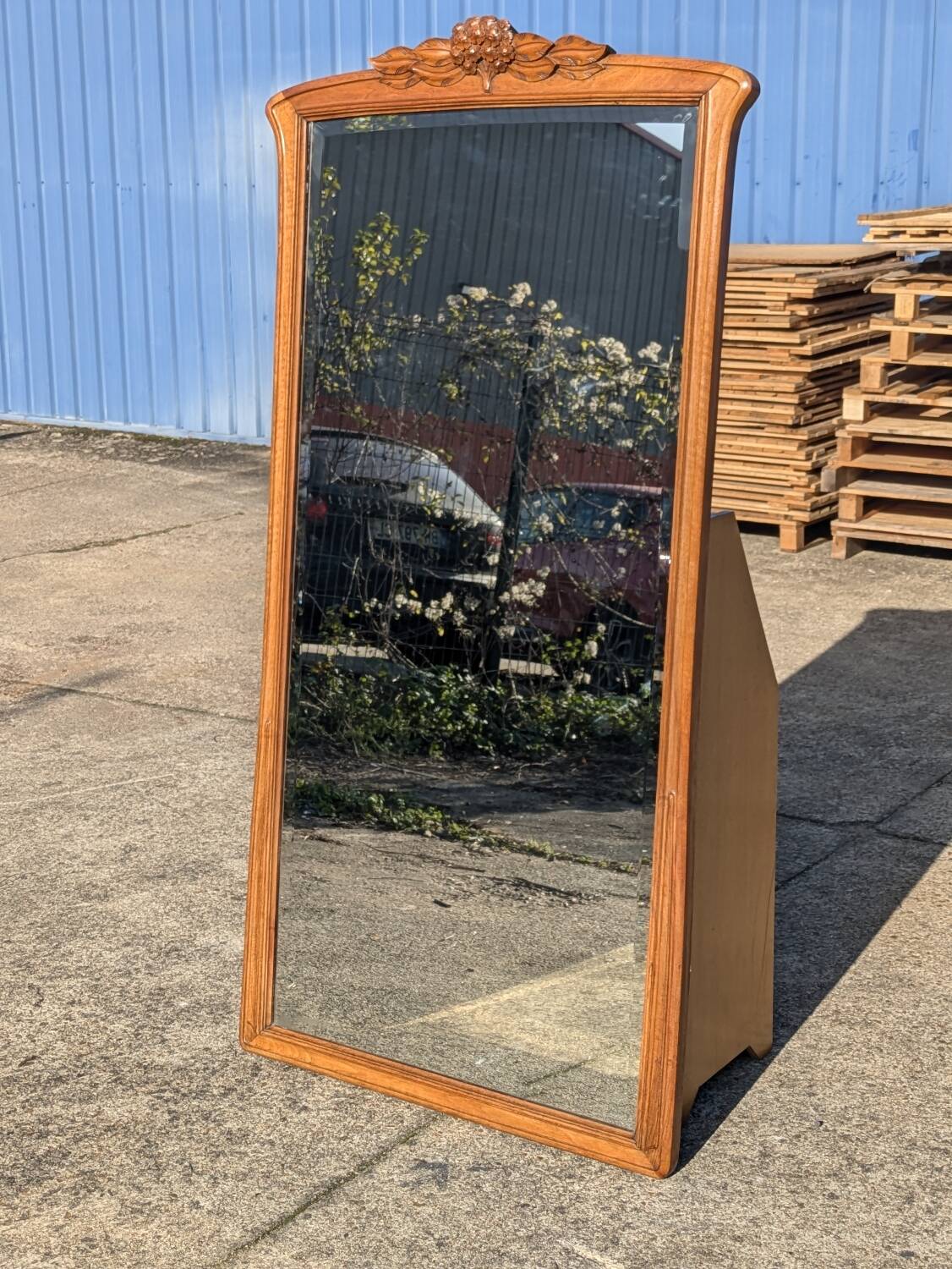 Large 187cm Art Nouveau Mirror, Nancy School, in the Majorelle style