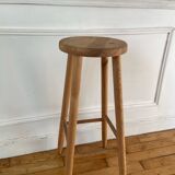 High pine stool with chalet style
