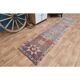 Rainbow Colorful Turkish Vintage Handmade Wool Runner Rug 86x358