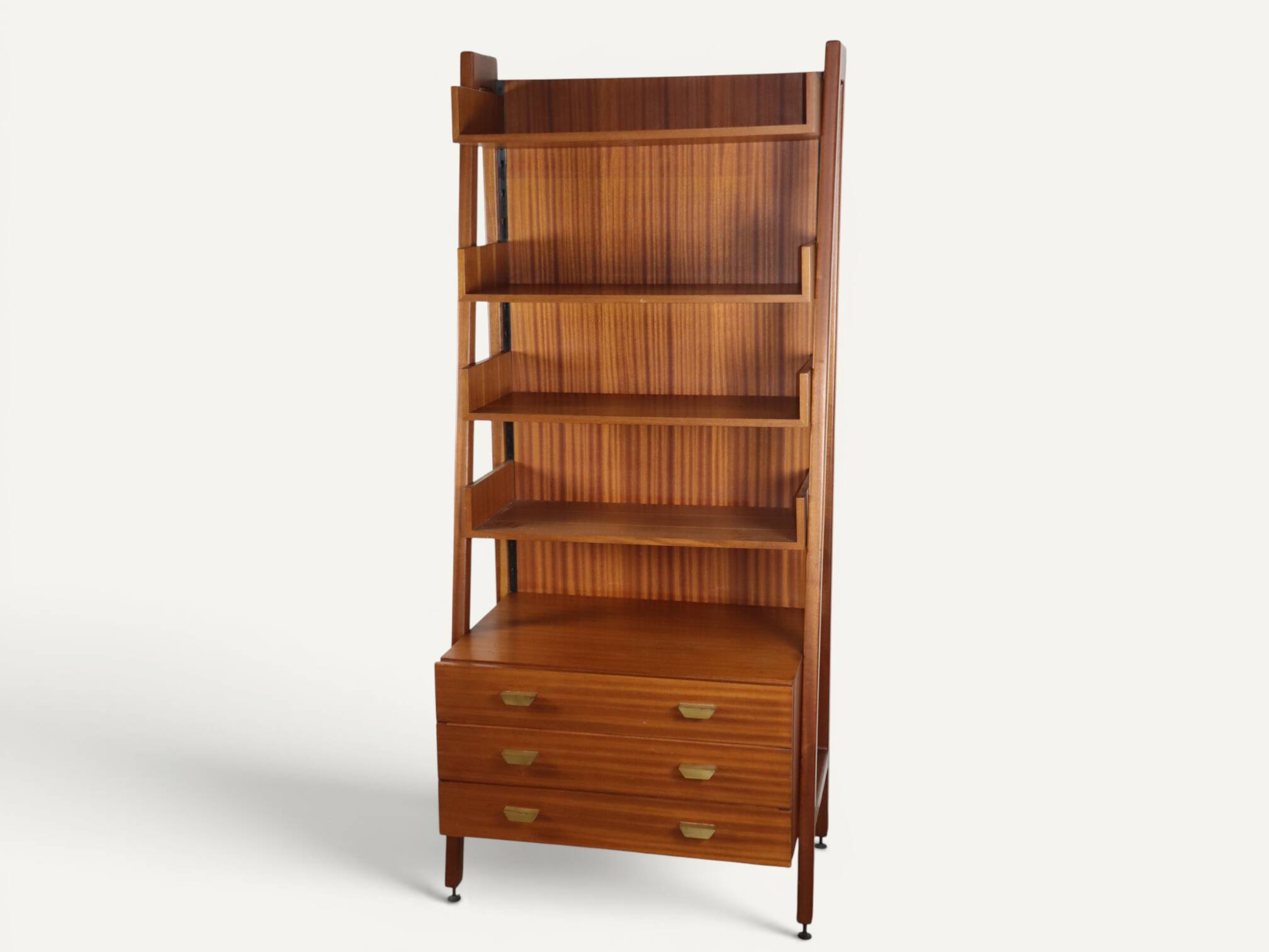 Vintage Italian wooden library - 1960s