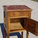 Antique nightstand in walnut and marble, Louis XVI