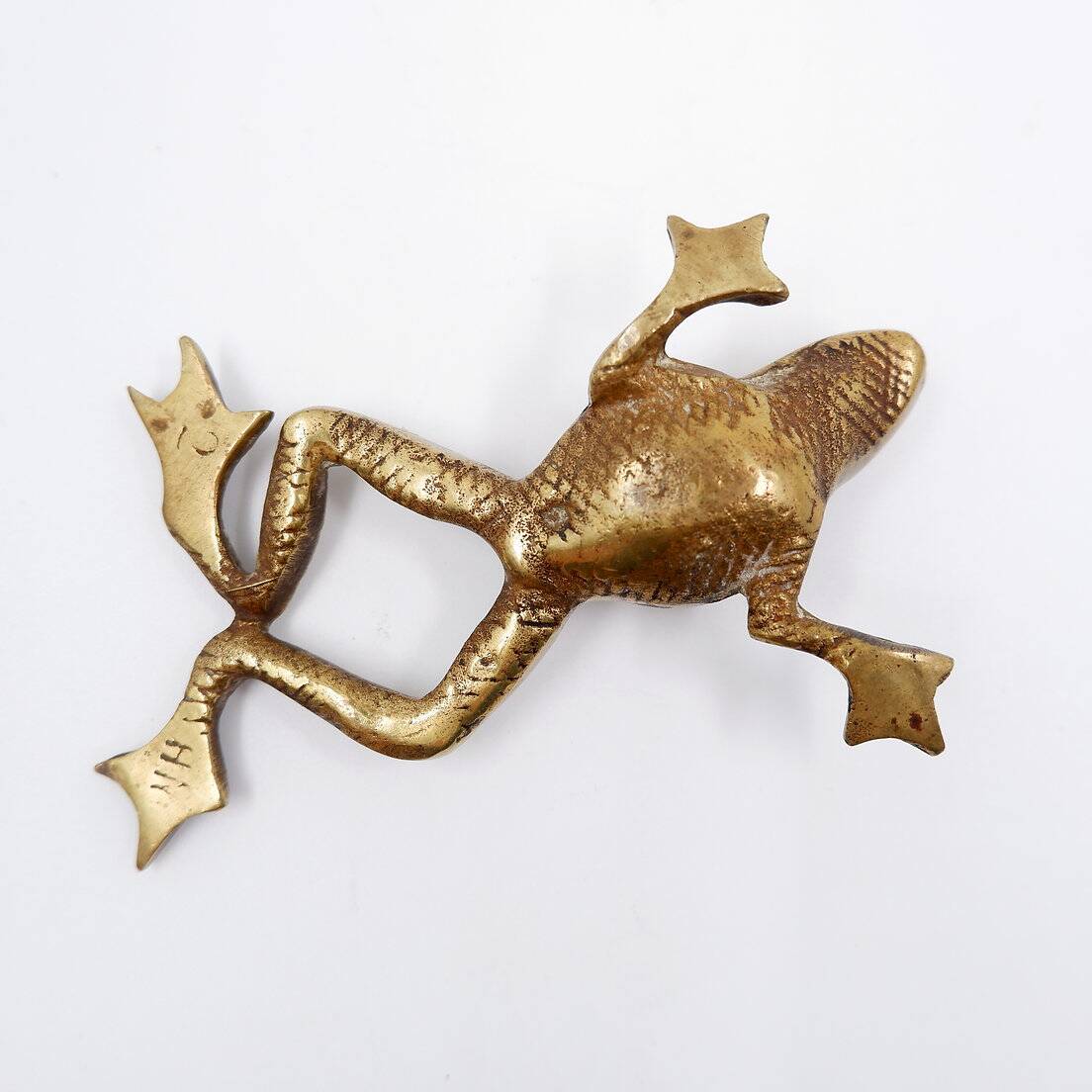 Vintage brass frog