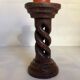 Twisted wooden candlestick