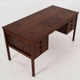 Oak wood desk by Domino Møbler Scandinavian design of the 1970s
