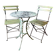 Ensemble bistrot ancien en fer forgé, table années 30 et chaises pliantes