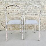 Pair of Mobilor chairs, in metal and wood