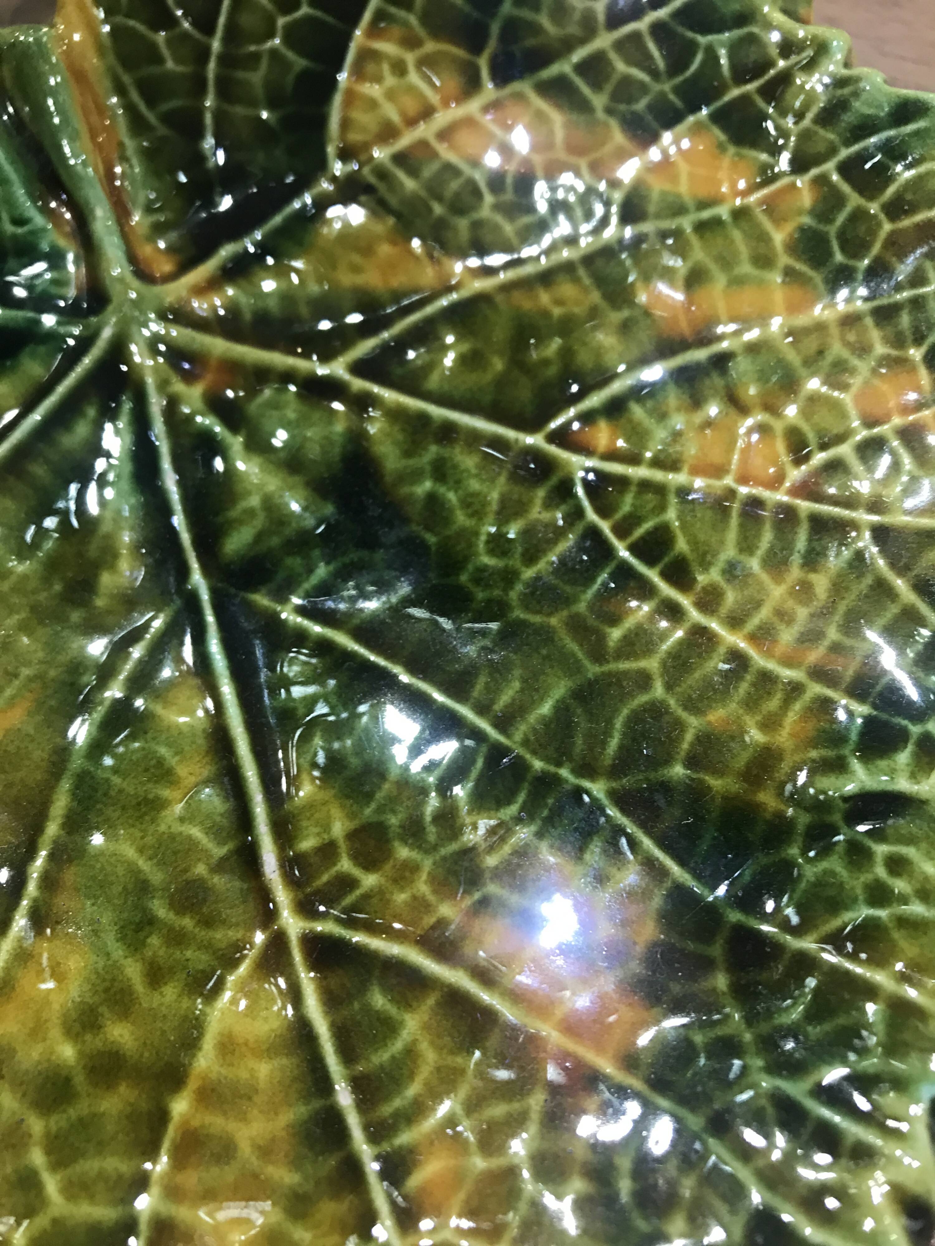 Vallauris ceramic leaf