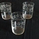 Lot de 6 verres gravés