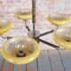 Art Deco Chandelier in Chrome and Beech, Czech, 1920s