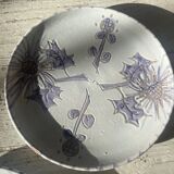 Pair of blue thistle plates