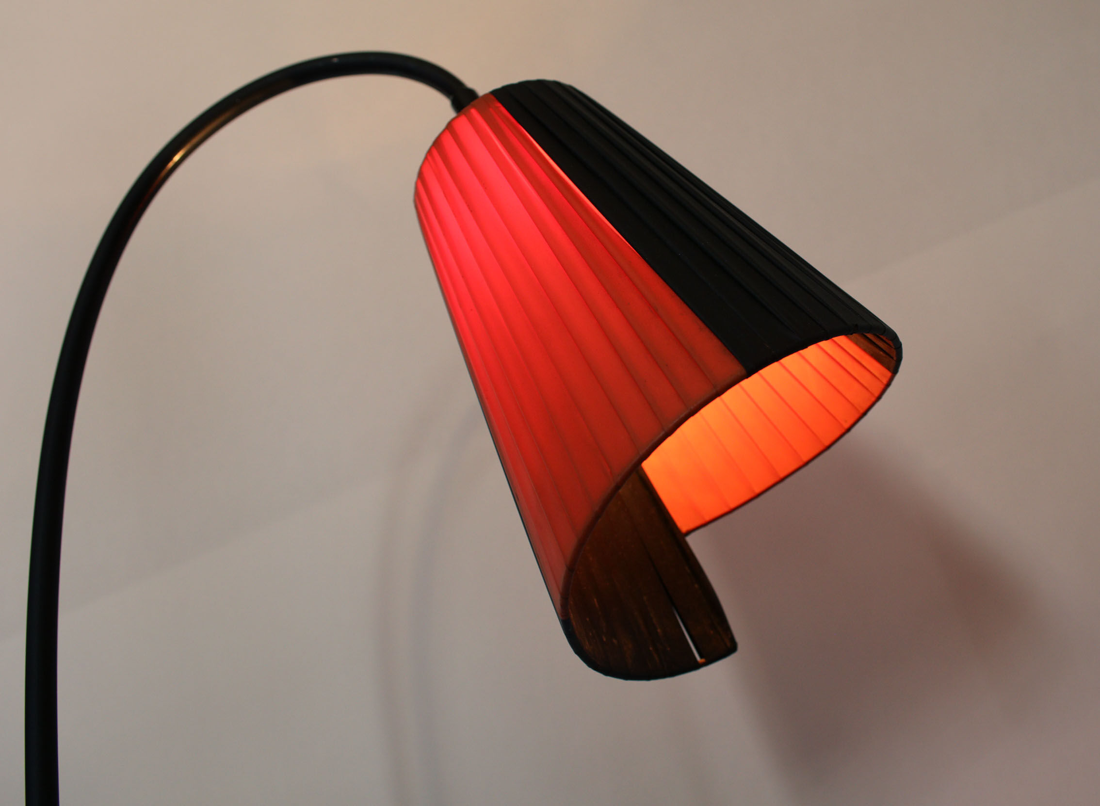 1950s French floor lamp in scoubidou