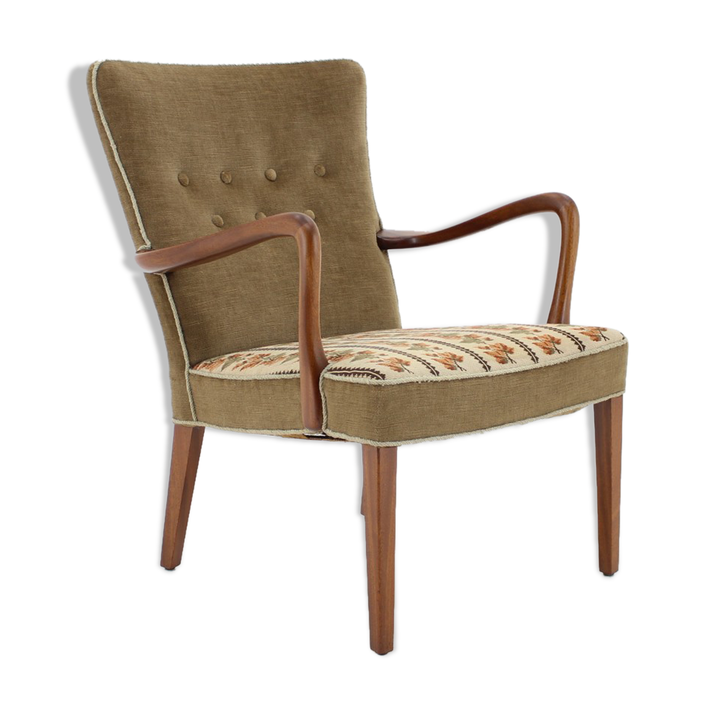 1940s Alfred Christensen teak armchair, Denmark