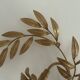 Hollywood regency Style Metal Gold Wall Light Sconce Floral 1970s, by Ledungs