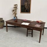 Large writing table from the 1940s in solid oak