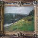 Oil on canvas "River Landscape" Karl Daubigny (1846-1886)
